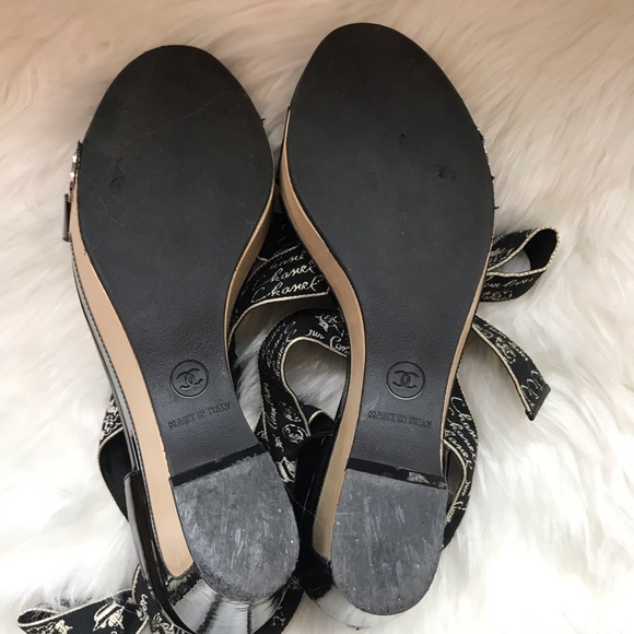 ⭕️SOLD⭕️ CHANEL Cannon CC Logo Lace-Up Sandals - Picture 7 of 8